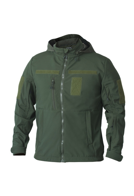 Куртка тактическая на молнии с капюшоном soft shell XS garpun khaki - изображение 2