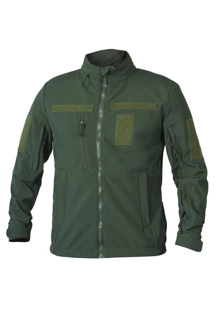 Куртка тактическая на молнии с капюшоном soft shell XXL garpun khaki - изображение 1
