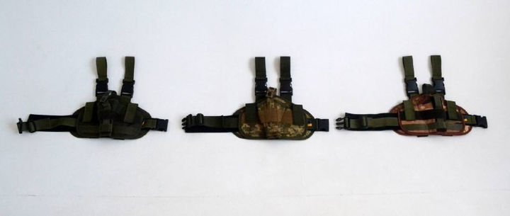 Тактична кобура на ногу на два кріплення HIMARS Піксель Універсальна - зображення 2