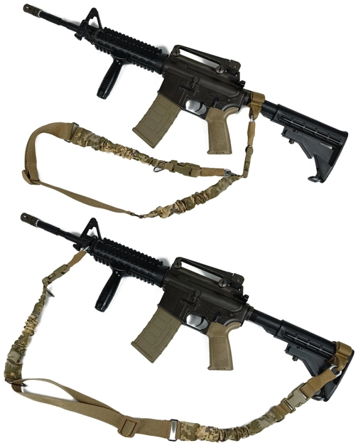 Ремінь збройовий тактичний одноточковий / двохточковий універсальний із дод. кріпленням на приклад піксель ЗСУ (одноточка, двоточка) EF1806(P) - зображення 1