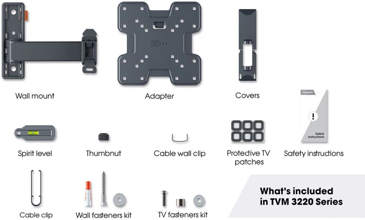 Настенное крепление для телевизора Vogels TVM 3223 Black (3832230) - изображение 10