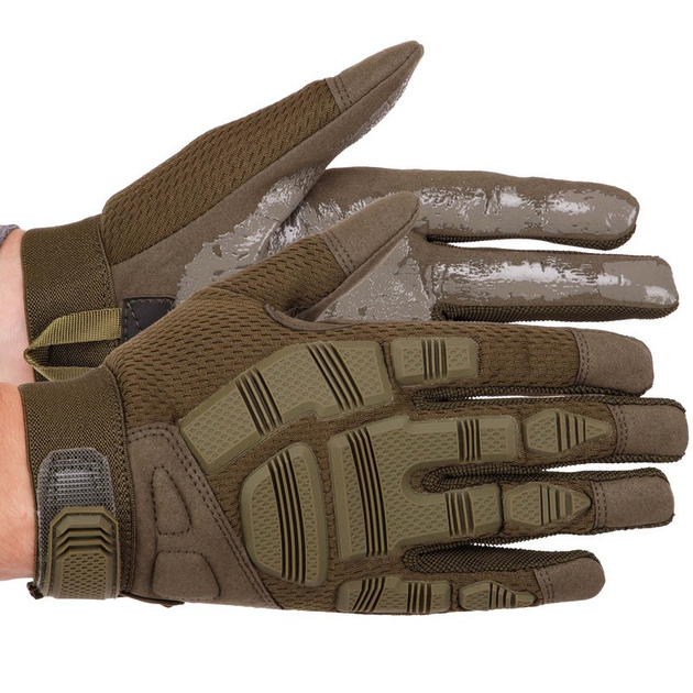 Перчатки тактические с закрытыми пальцами Zelart 8799 размер M Olive - изображение 1