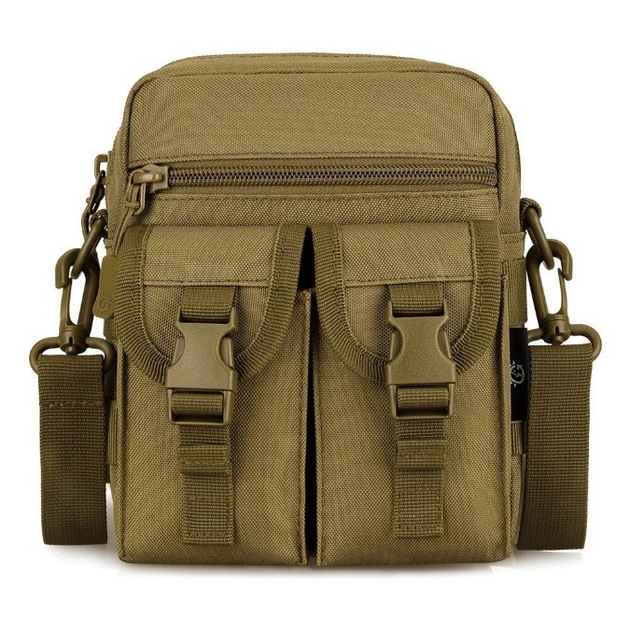 Армейская тактическая сумка наплечная Защитник 108 хаки - изображение 1