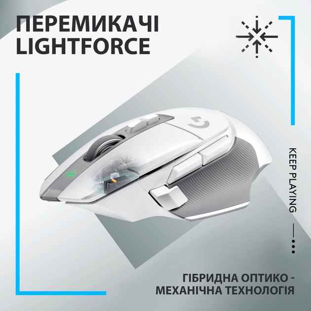 Миша Logitech G502 X Lightspeed Wireless White (910-006189) - зображення 2