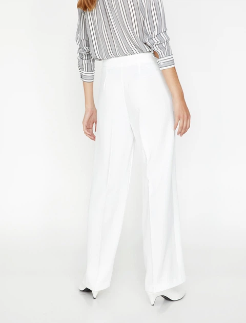 Брюки женские Koton 8YAK42975UW-001 38 Off White (8681953807957) - Фото 2 Брюки женские Koton 8YAK42975UW-001 38 Off White (8681953807957) - изображение 2