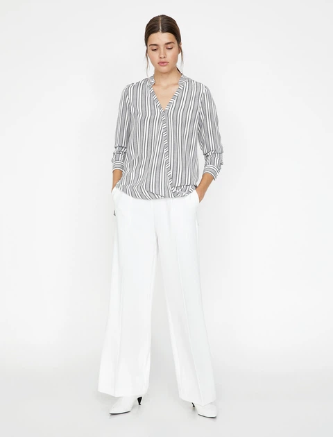 Брюки женские Koton 8YAK42975UW-001 38 Off White (8681953807957) - Фото 4 Брюки женские Koton 8YAK42975UW-001 38 Off White (8681953807957) - изображение 4