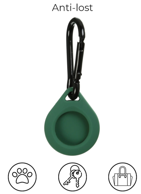 Чехол для Apple AirTag ArmorStandart Silicone Carbine (Dark Green) [67337] - изображение 2