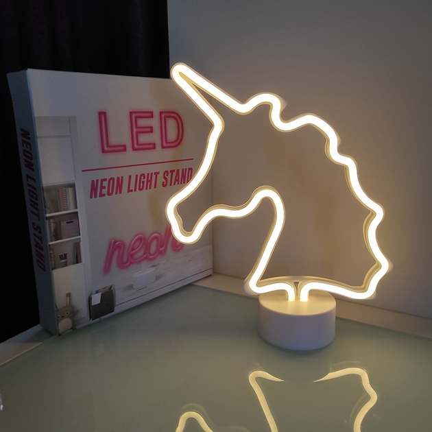 Неоновий світильник нічник декоративної Neon Unicorn Lamp Єдиноріг ...