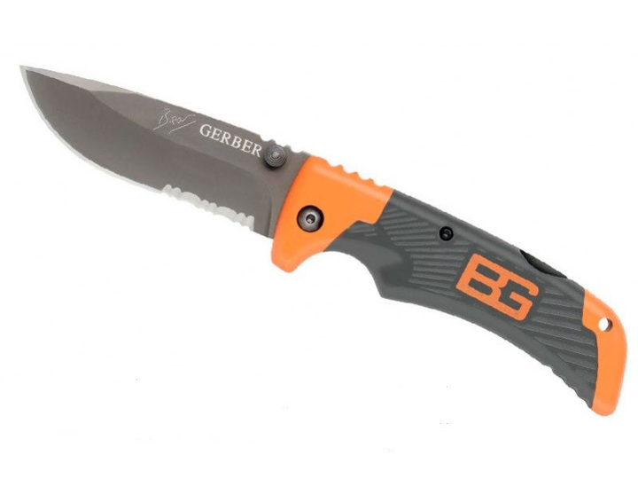 Нож туристический складной Gerber Bear Grylls Scout D386 18,5 см серрейторное лезвие - изображение 2