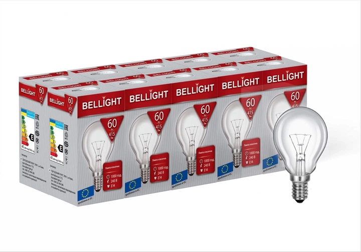 Лампа розжарювання кулькоподібна Р45 60W Е14 220-230V - изображение 2