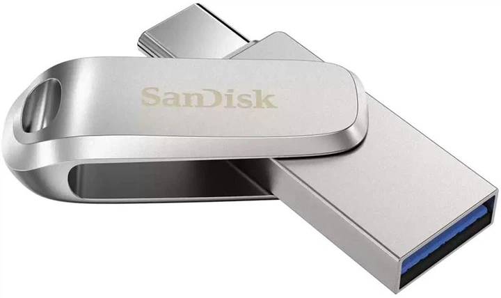 Флеш-накопитель USB 32GB Type-C SanDisk Ultra Dual Luxe Silver (SDDDC4-032G-G46) - Фото 2 Флеш-накопитель USB 32GB Type-C SanDisk Ultra Dual Luxe Silver (SDDDC4-032G-G46) - изображение 2