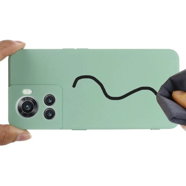 Силиконовый (TPU) чехол Deexe Silicone Case для OnePlus Ace / 10R - Green - изображение 4