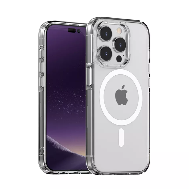 Силиконовый чехол Fruct Full Cover с MagSafe для iPhone 14 Pro Прозрачный - Фото 1 Силиконовый чехол Fruct Full Cover с MagSafe для iPhone 14 Pro Прозрачный - изображение 1