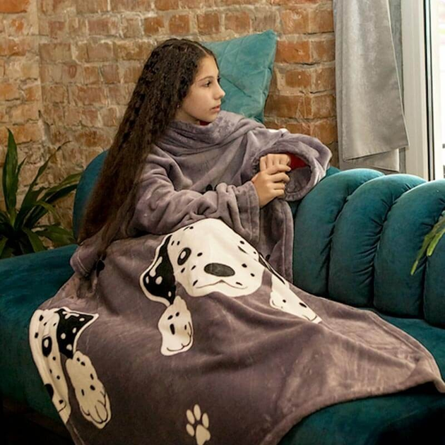 Плед с рукавами из микрофибры Junior "Собачки" – фото, отзывы ...