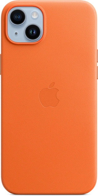 Акція на Панель Apple MagSafe Leather Case для Apple iPhone 14 Plus Orange (MPPF3ZE/A) від Rozetka