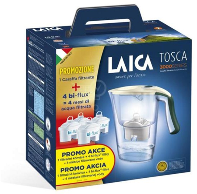 Фильтр-кувшин Laica Tosca J9064A1 2.3 л зеленый (набор из Фильтр-кувшин + 4 шт Bi-flux фильтры для воды) - изображение 5