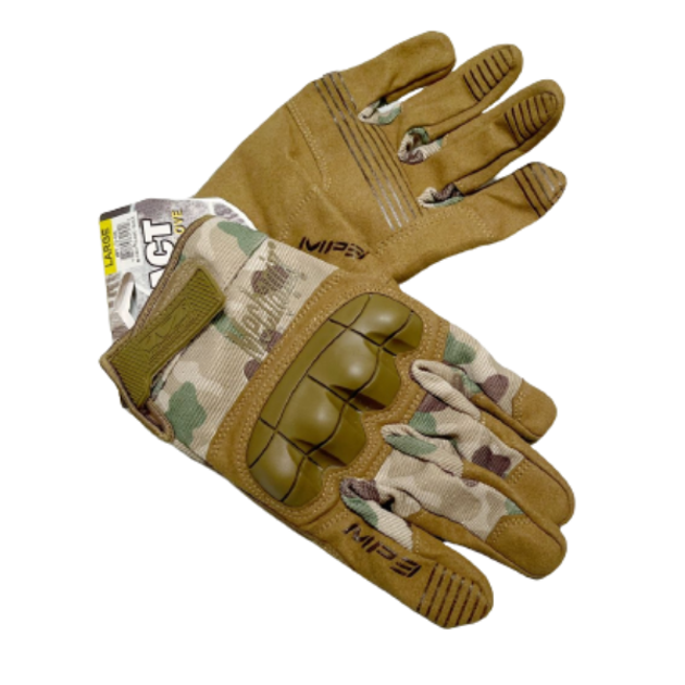 Тактические сенсорные перчатки палые Mechanix M-Pact Мультикам L (E-0011-2) - изображение 1