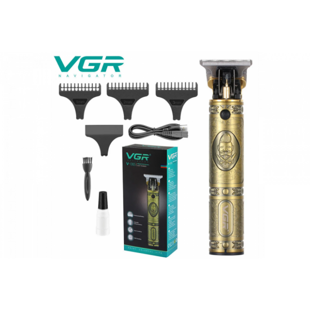 Профессиональная машинка для стрижки волос, бороды, усов триммер VGR V-085 с насадками - изображение 5
