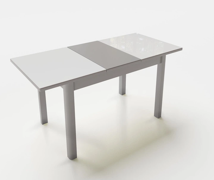 Стіл обідній розкладний Fusion furniture Фішер Сірий/Скло біле (10000143) - зображення 2
