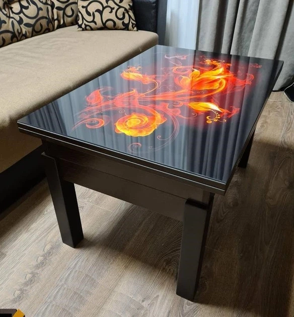 Журнальный стол-трансформер Fusion furniture Флай Венге/Стекло УФ 01 131 (10000045) - изображение 3