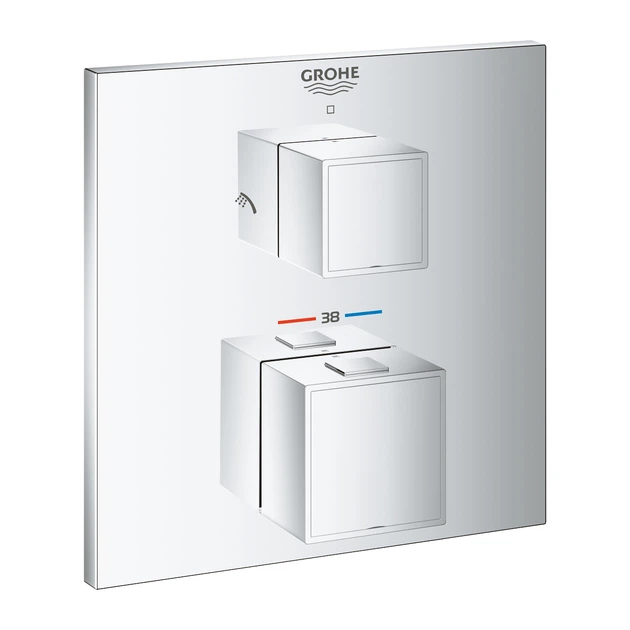 GROHE Термостат для душа с переключателем Grohtherm Cube (24154000) - Фото 1 GROHE Термостат для душа с переключателем Grohtherm Cube (24154000) - изображение 1