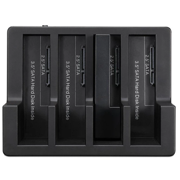 Внешний карман Maiwo клонир. для 4*HDD 2,5"/3,5" SATA/SSD через USB3.0 безвинтов. крепл. пластик черн. (K3094A) - изображение 3