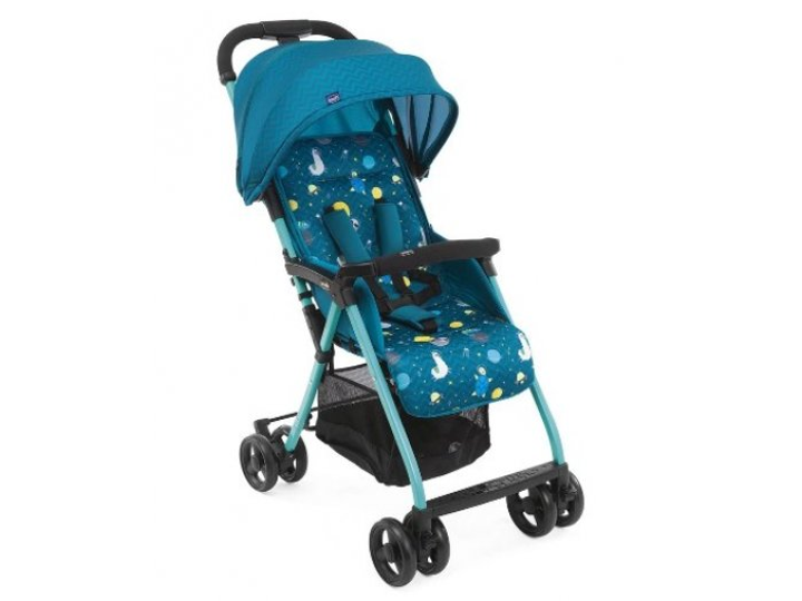 Прогулочная коляска Ohlala 3 Stroller Sloth in Space, Chicco (бирюзовая с рисунком), 79733.28 - изображение 1