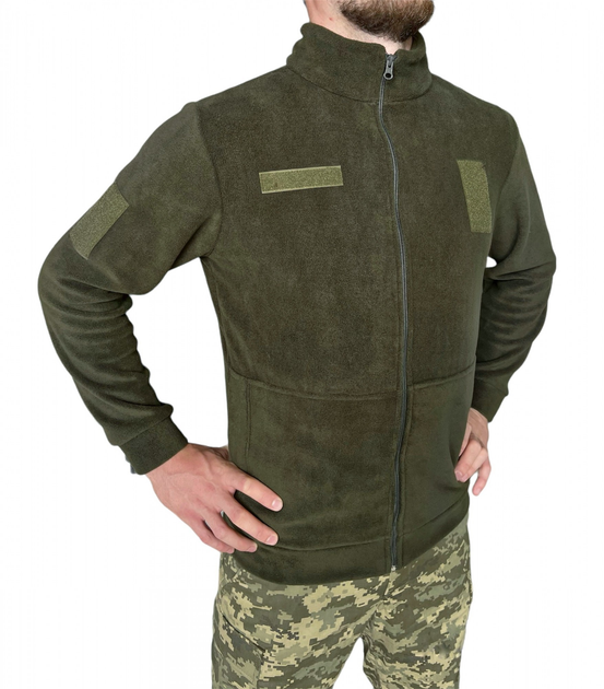 Тактическая флиска ЗСУ военная кофта армейская флисовая олива мужская XL (52) - изображение 1