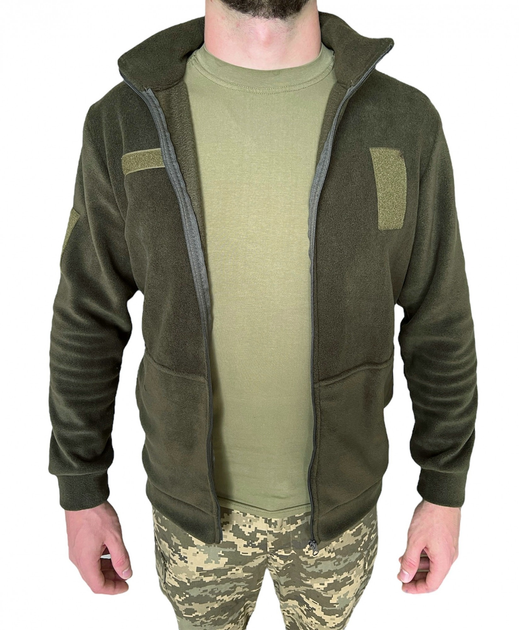 Тактическая флиска ЗСУ военная кофта армейская флисовая олива мужская L (50) - изображение 2