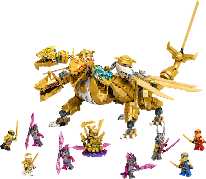 Zestaw klocków LEGO Ninjago Złoty Ultra Smok Lloyda 989 elementów (71774) - obraz 9