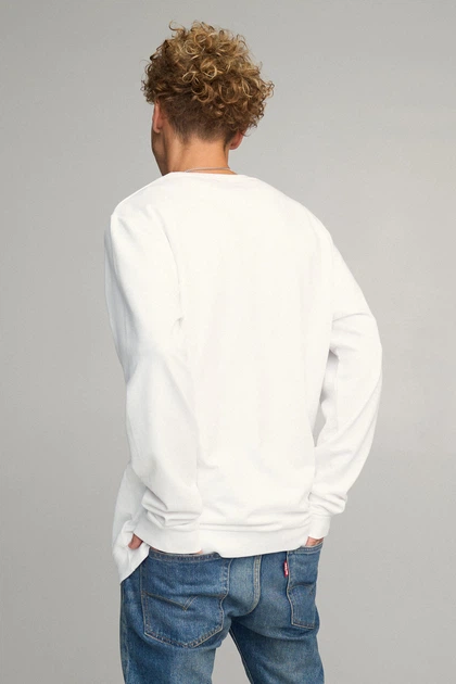 Світшот чоловічий OVERSIZE /no flis/ S Білий (BSMW30015) - изображение 3