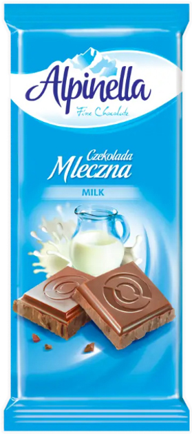 Упаковка шоколада Alpinella Молочный 90 г х 21 шт (5901806002975 ...