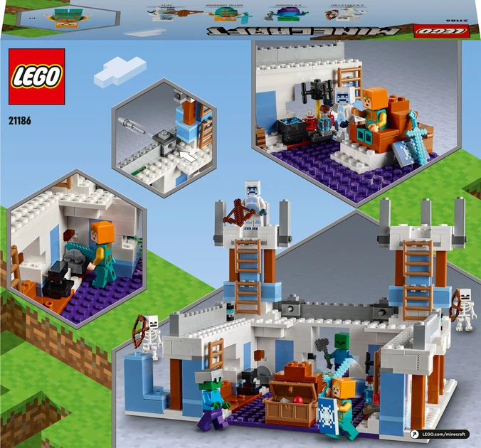 Zestaw klocków LEGO Minecraft Lodowy zamek 499 elementów (21186) - obraz 10