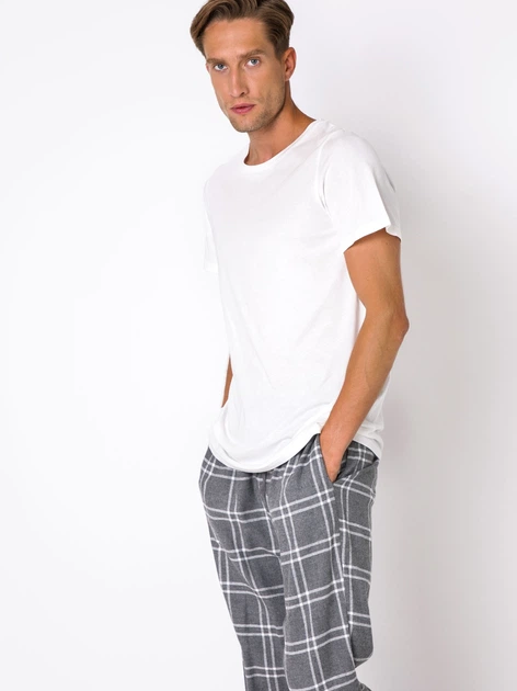 Піжама (футболка + штани) Aruelle Tyler pajama long XL Білий/Сірий (5904541436395) - зображення 3