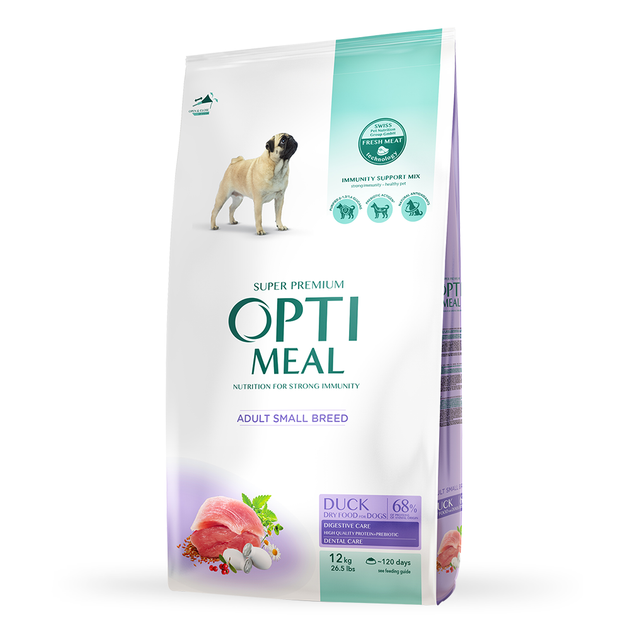 Сухий корм для собак Optimeal Small Breed Adult 12 кг - качка - Фото 1 Сухий корм для собак Optimeal Small Breed Adult 12 кг - качка - изображение 1