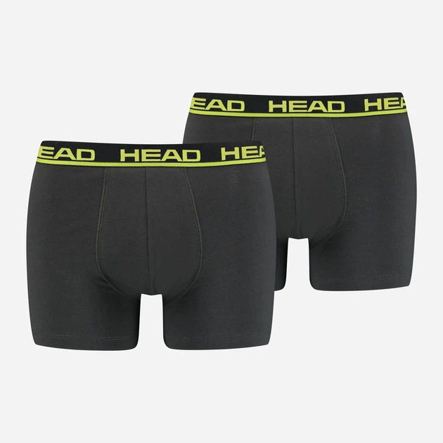 Набір трусів-боксерів чоловічих HEAD Basic Boxer 701202741-009 S (2 шт) Графітовий з жовтим (8720245174947) - Фото 1 Набір трусів-боксерів чоловічих HEAD Basic Boxer 701202741-009 S (2 шт) Графітовий з жовтим (8720245174947) - зображення 1