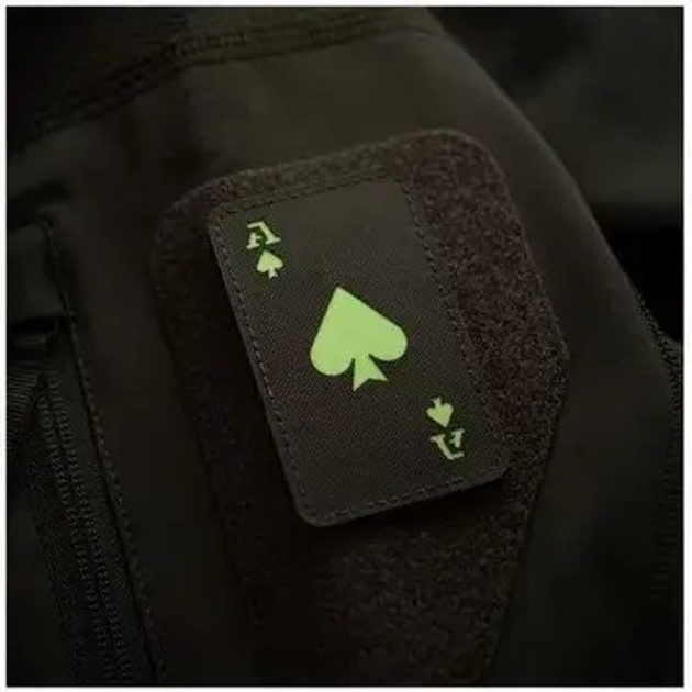 Шеврон на липучке Ace of Spades Laser Cut OLIVE - изображение 2