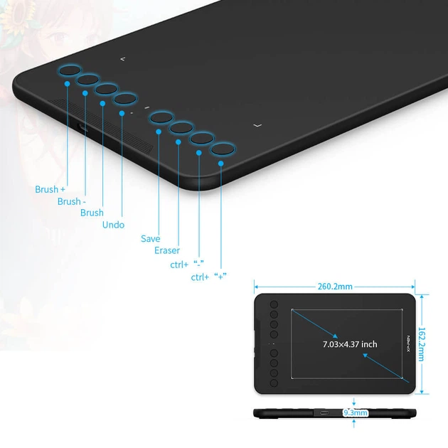 Графічний планшет XP-Pen Deco mini 7W - зображення 3