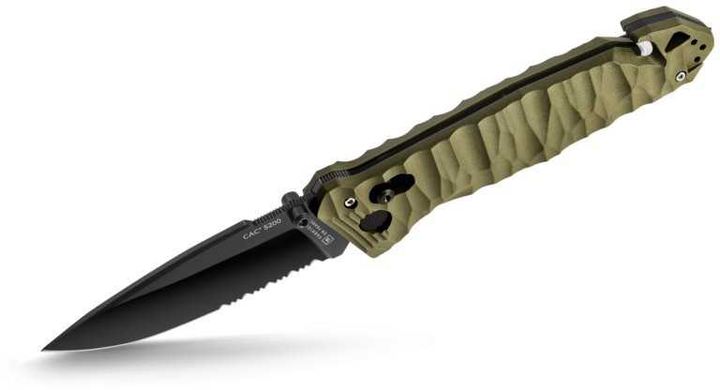 Нож Tb Outdoor CAC Nitrox PA6 стропорез штопор стеклобой Хаки (11060113) - изображение 2