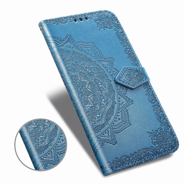 Чехол Vintage для Xiaomi Poco X3 / X3 Pro книжка кожа PU с визитницей голубой - изображение 9