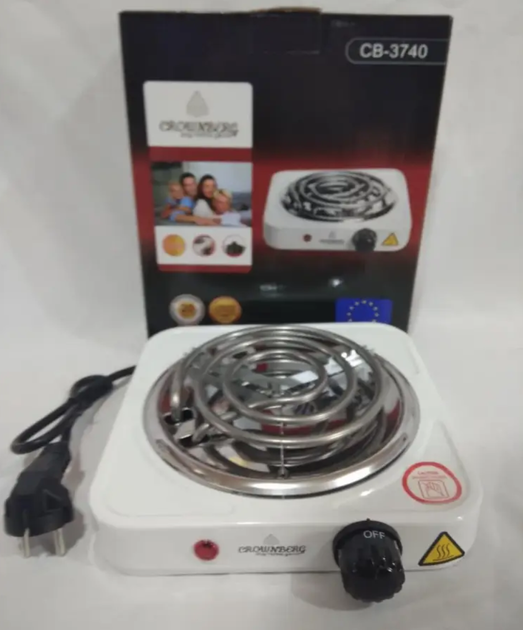 Электроплита CROWNBERG СВ-3740 1000W спиральная - изображение 6
