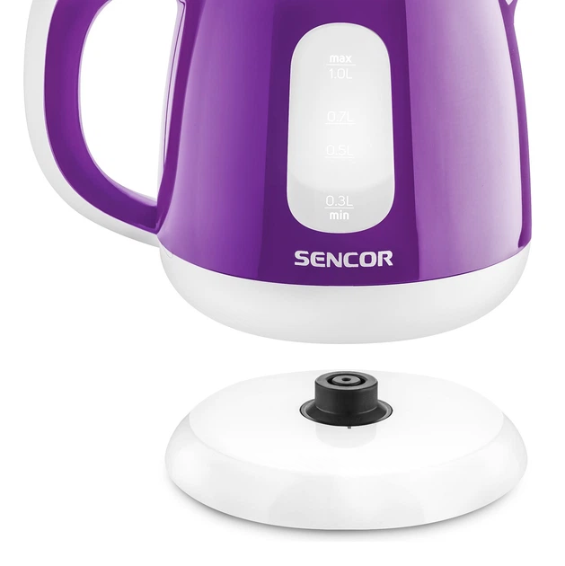 Електрочайник пластиковий дисковий Sencor SWK 1015VT 1 л Фіолетовий/ Білий - зображення 3