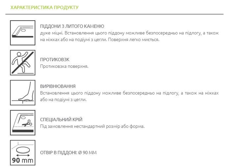 Душовий піддон RADAWAY Teos F 140x90 колір цемент HTF14090-74 - зображення 2