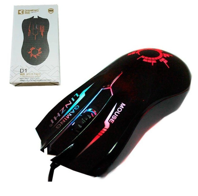 Комп'ютерна ігрова USB миша Disheng D1 з Led-підсвіткою Black - изображение 1