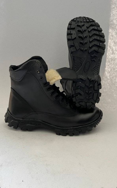 Зимові військові черевики Чорні KH, підошва Energy (KH9-SHORT-WT-BL-EG-44) - зображення 1