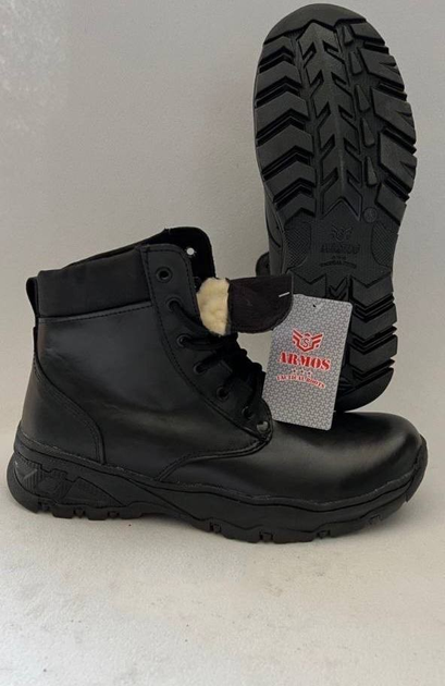Зимові військові черевики Чорні KH, підошва Antistatic (KH9-SHORT-WT-BL-AS-44) - изображение 1