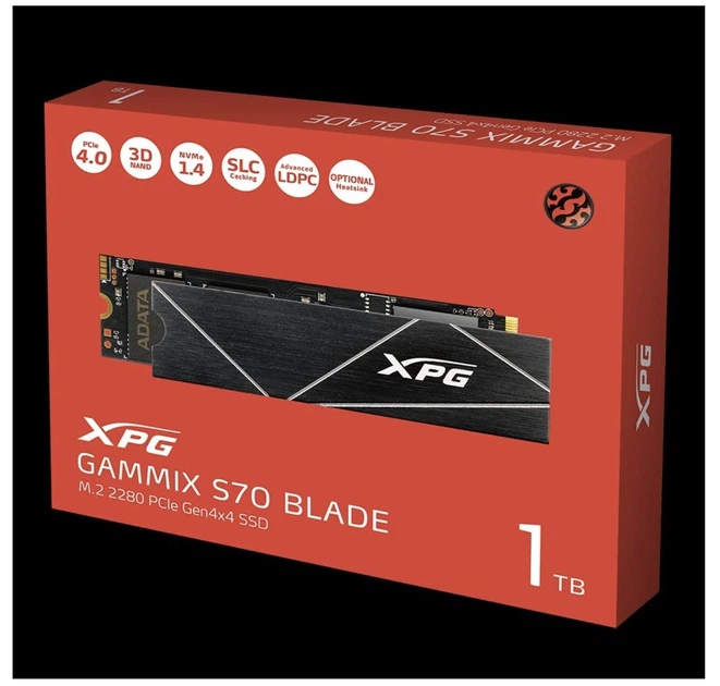 SSD накопитель ADATA XPG Gammix S70 Blade TB (AGAMMIXS70B-1T-CS