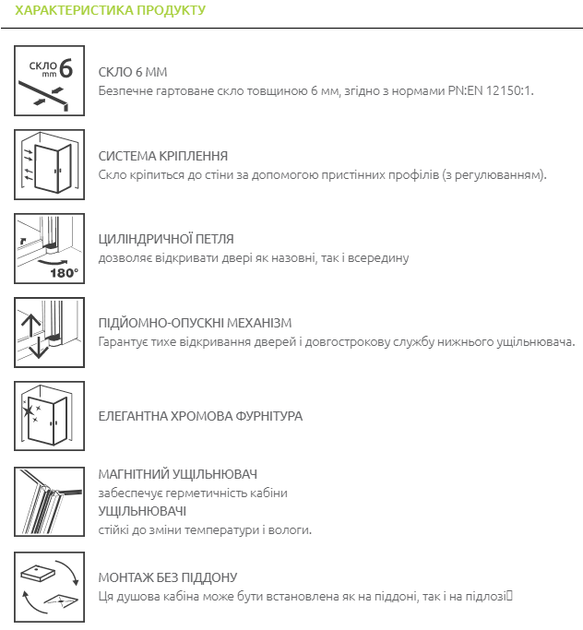 Душова кабіна RADAWAY Eos KDS I 100x100x197 137552-01-01L - зображення 3