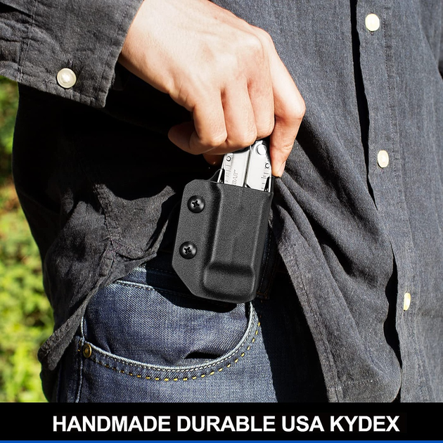 Чехол для мультитула Leatherman Rebar - Подсумок Kydex Кайдекс, Черный (5002271R) - изображение 2