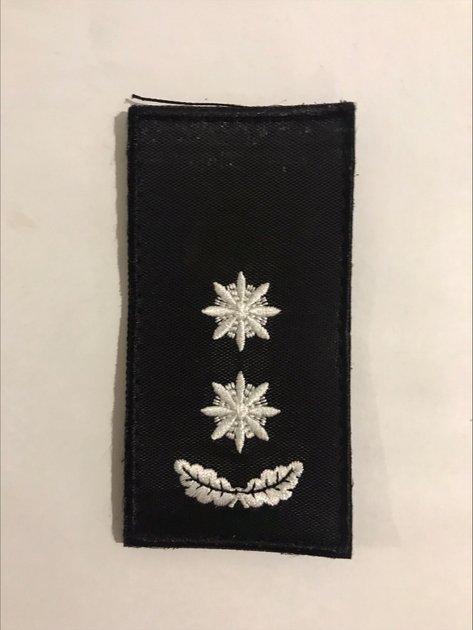 Пагон Шевроны с вышивкой Подполковник полиции (чёрный фон-белые звёзды) раз. 10*5 см - изображение 1